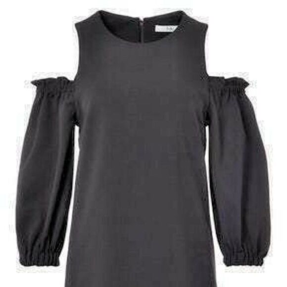 NEW TIBI NEW YORK 4 STRUCTURED CREPE CUT OUT RUFFL - Picture 1 of 8